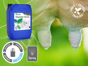 Glycolac Spray from Kersia is a udder Hygiene Spray for Post-Milking application 